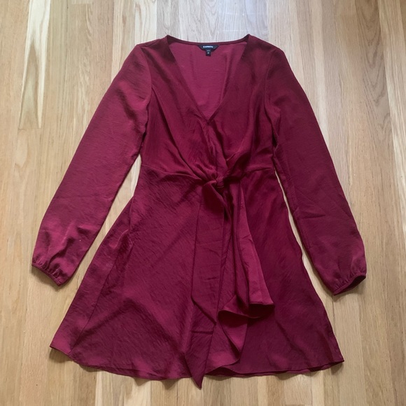 Express Long Sleeved Wrap Dress - Picture 3 of 6